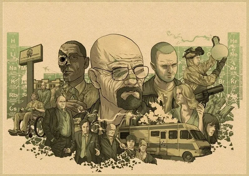 Breaking Bad TV Series Canvas Wall Art Poster  Modern Home Decor Prints for Living Room Classic Movie Picture Stylish Cuadros Pe