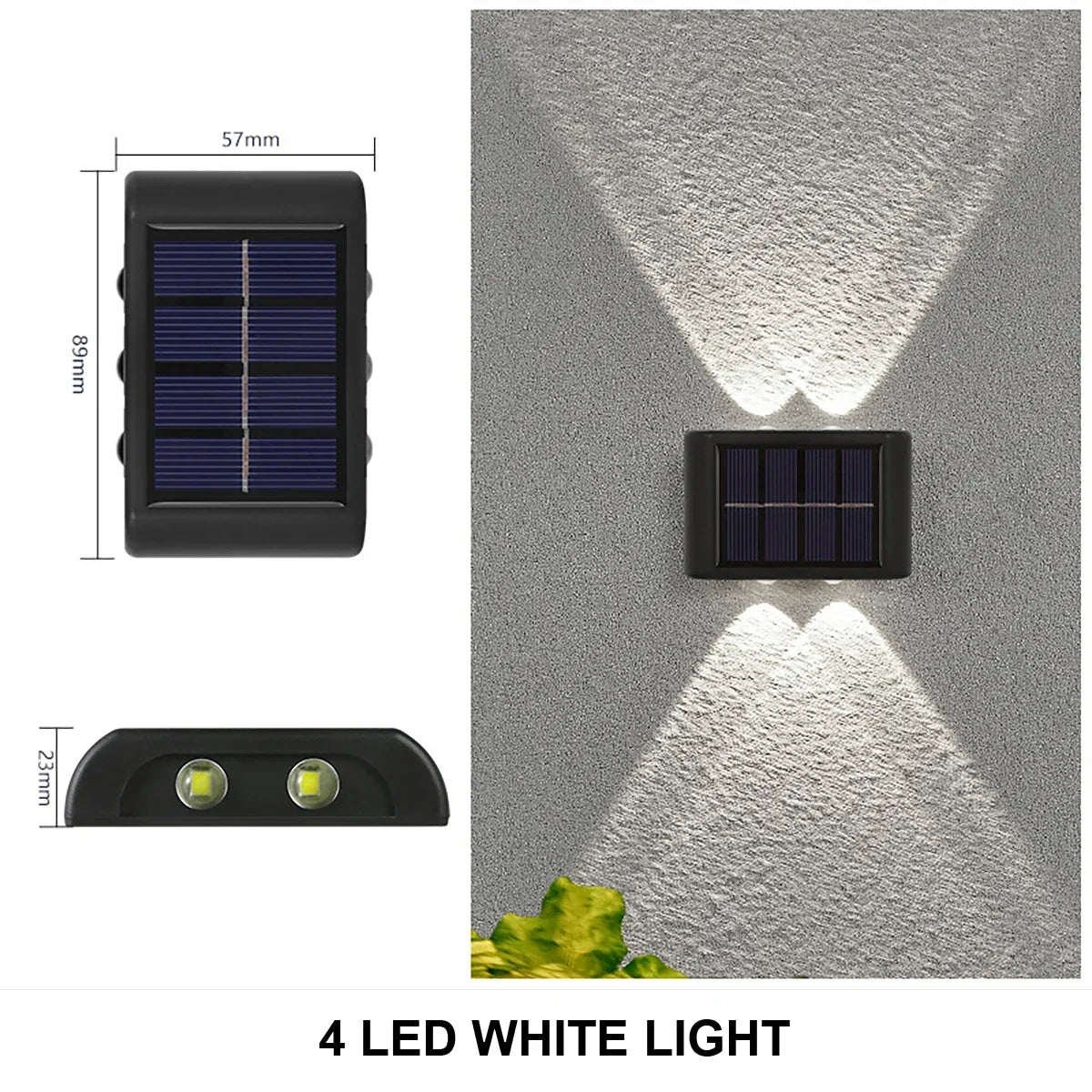 Solar Wall Lamp Outdoor Waterproof Solar Powered Light UP and Down Illuminate Home Garden Yard Decoration Outside Sunlights - Thrifty Delights