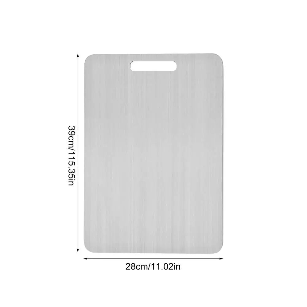 Durable Stainless Steel Cutting Board, Double Sided Chopping Block
