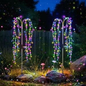 Solar LED String Light Outdoor Solar Artificial Tree Lights Waterproof Willow Trees Lights For Patio Lawn Pathway Garden Decor - Thrifty Delights