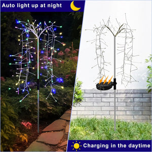 Solar LED String Light Outdoor Solar Artificial Tree Lights Waterproof Willow Trees Lights For Patio Lawn Pathway Garden Decor - Thrifty Delights