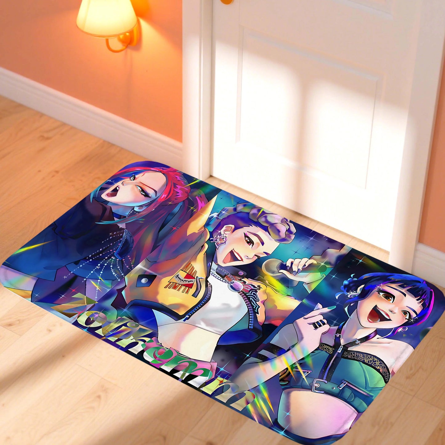 Huntrix K-Pop Demon Hunters Door Mat – Stylish Non-Slip Rug for Bedroom & Living Room