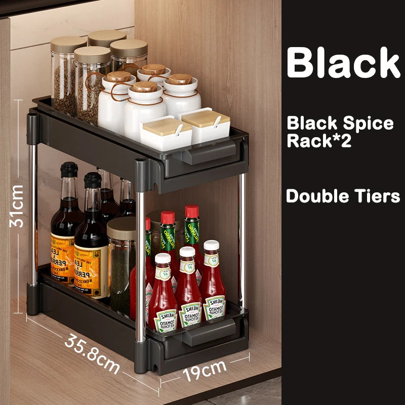 Kitchen Pull-Out Dish Rack with Drainboard – Sliding Mesh Cabinet Basket Organizer for Drawer Storage & Accessories