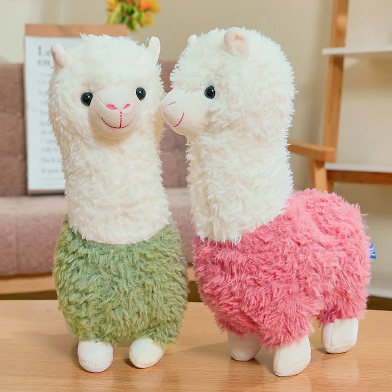 1Pcs Unisex Fine Craftsmanship 25cm New Alpaca Plush Statue 3 Colors Cute Animal Doll Soft Cotton Stuffed Doll Home Office Decor