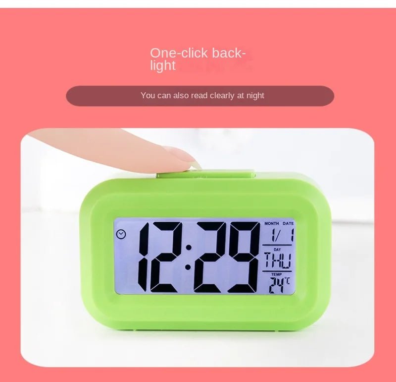 LED Digital Alarm Clock Electronic Digital Alarm Screen Desktop Table Clocks for Home Office Backlight Snooze Calendar Clock - Thrifty Delights
