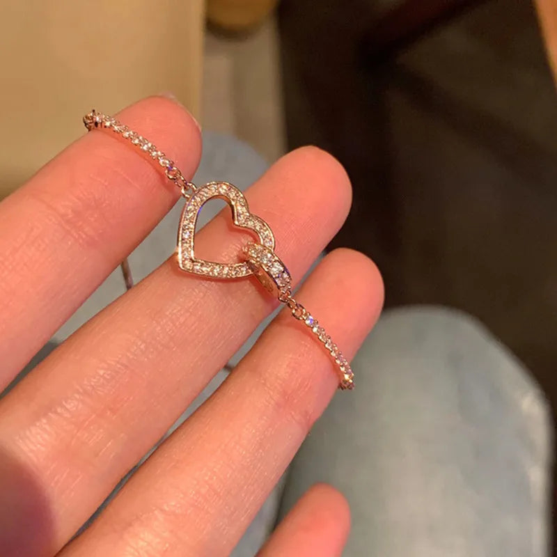 4pc Punk Cuban Curb Chain Bracelets Set for Women, Gold Color Jewelry