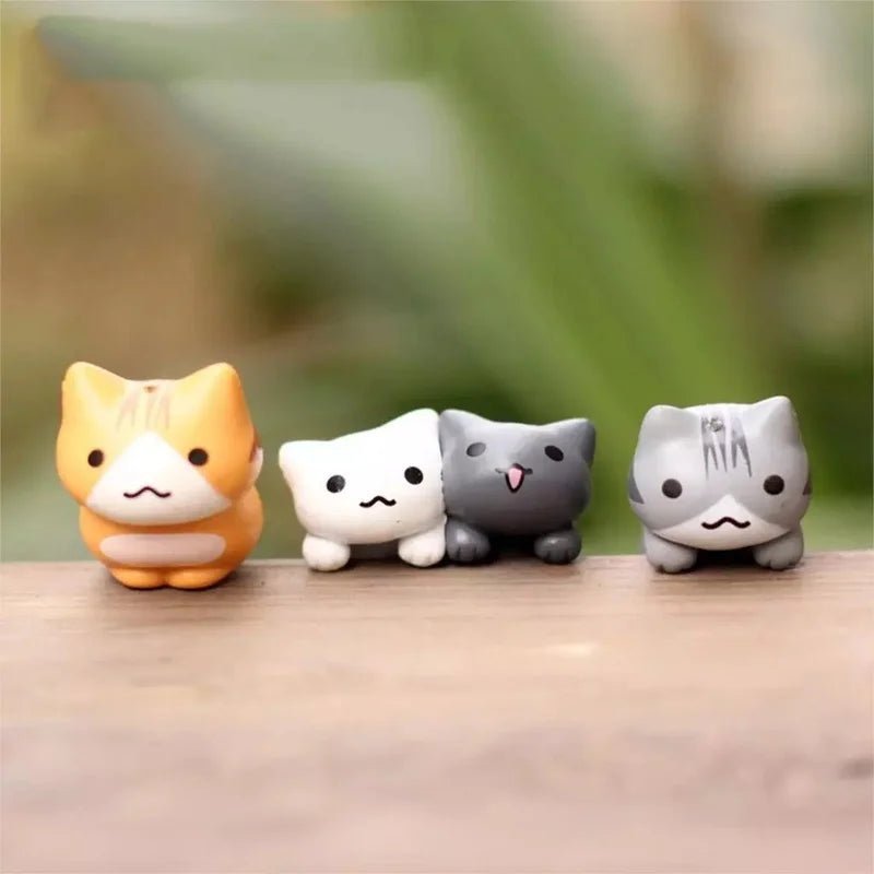 6Pcs/Set Cartoon Lucky Cat Home Garden Bonsai Decorations Miniatures Gift Lovely Micro Landscape Kitten Miniature Craft - Thrifty Delights