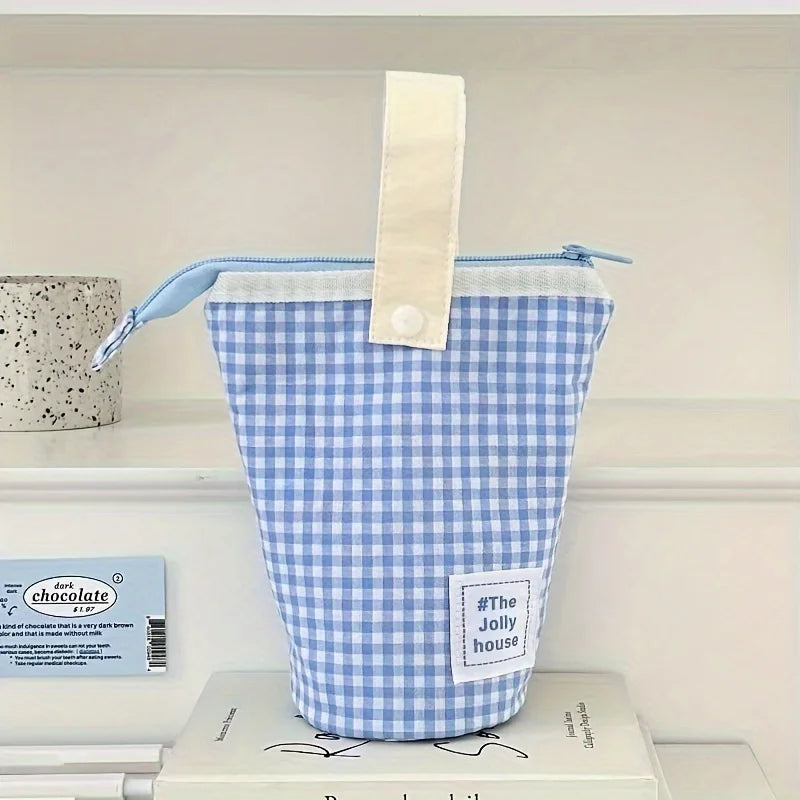 Jolly House Jumbo Pencil Case – High-Capacity Zipper Fabric Organizer for Pens & Supplies