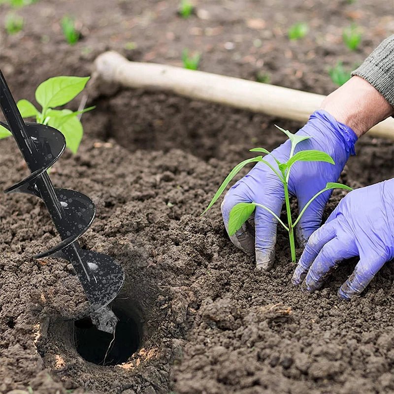 9 Size Garden Auger Drill Bit Tool Ground Drill Earth Drill Spiral Hole Digger Seed Gardening Fence Yard - Thrifty Delights