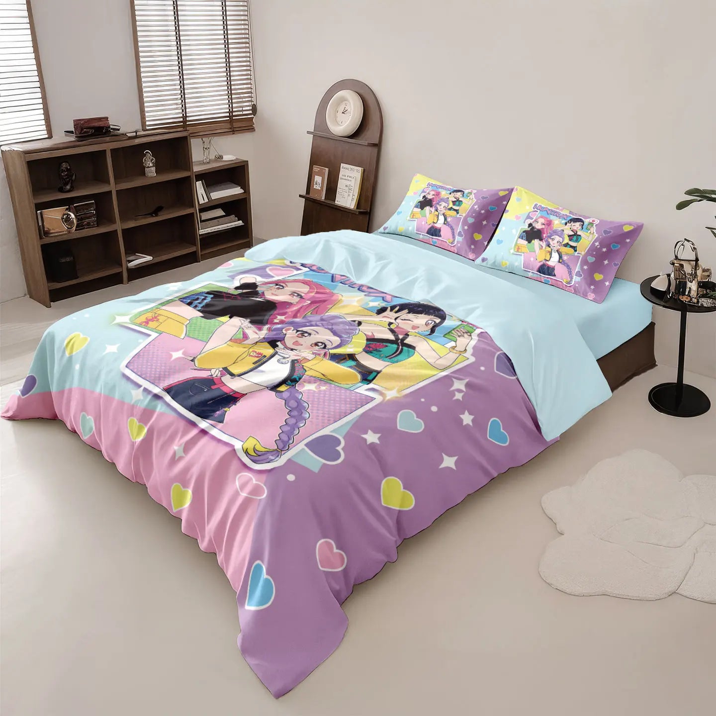 K-Pop Demon Hunters 3-Piece Print Bedding Set – Soft, Stylish & Machine-Washable