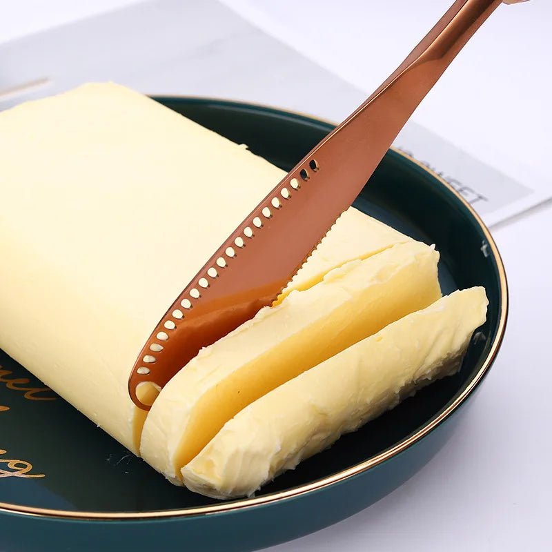 2024 New 3 in 1 Stainless Steel Butter Knife Cheese Dessert Jam Spreaders Cream Scraper Bread Splitter Butter Spreader - Thrifty Delights