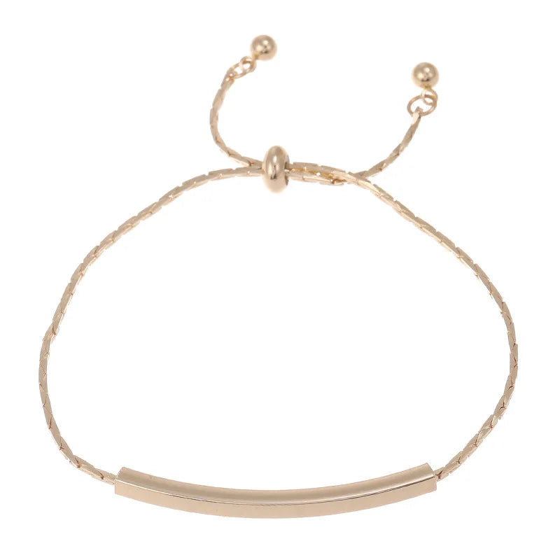 4pc Punk Cuban Curb Chain Bracelets Set for Women, Gold Color Jewelry