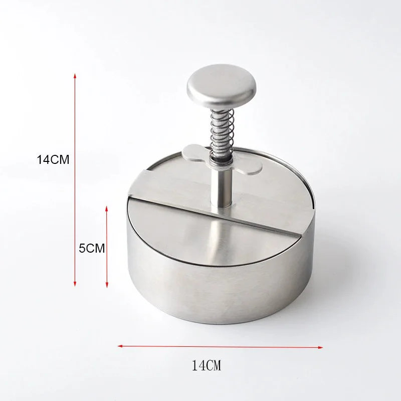 304 Stainless Steel Non-Stick Hamburger Press Patty Maker for BBQ