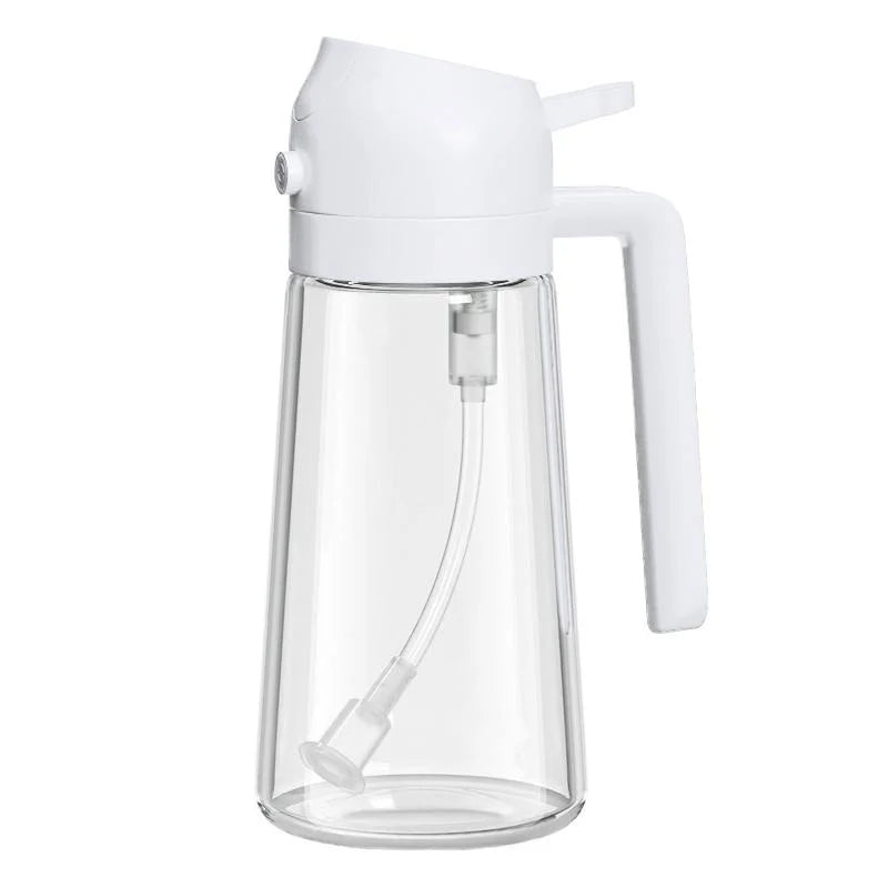 Olive Oil Dispenser,2 in 1 Oil Sprayer for Cooking,470ml Oil Spray Bottle with Pourer, Food - grade Oil Dispenser and Oil Sprayer - Thrifty Delights