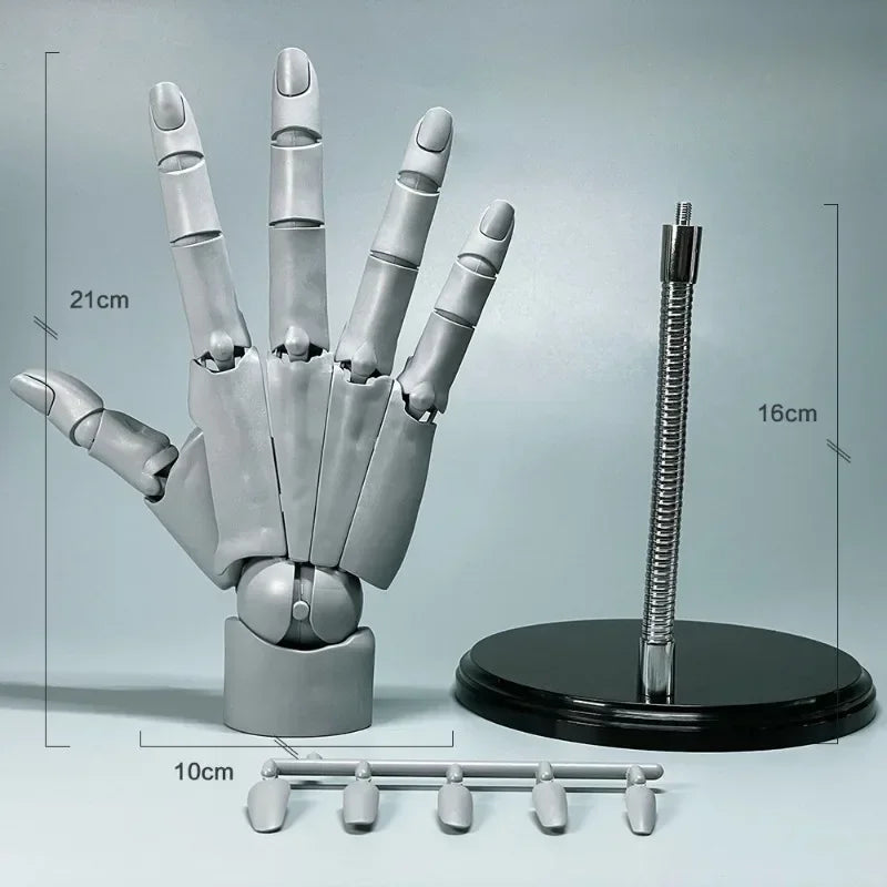 Articulated Drawing Hand Model - Adjustable Poseable Hand Mannequin