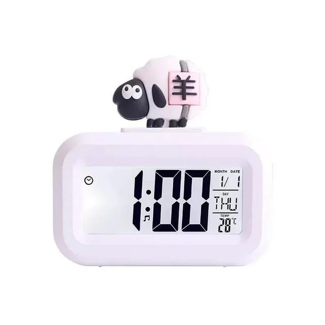 LED Digital Alarm Clock Electronic Digital Alarm Screen Desktop Table Clocks for Home Office Backlight Snooze Calendar Clock - Thrifty Delights