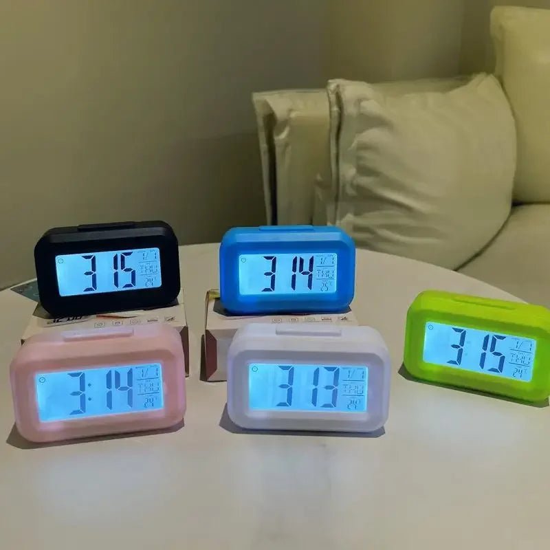 LED Digital Alarm Clock Electronic Digital Alarm Screen Desktop Table Clocks for Home Office Backlight Snooze Calendar Clock - Thrifty Delights