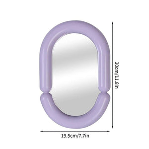 Full Body Mirror Irregular Oval Tabletop Interior Mirrors Decorative Standing Mirror Room Decor Female - Thrifty Delights