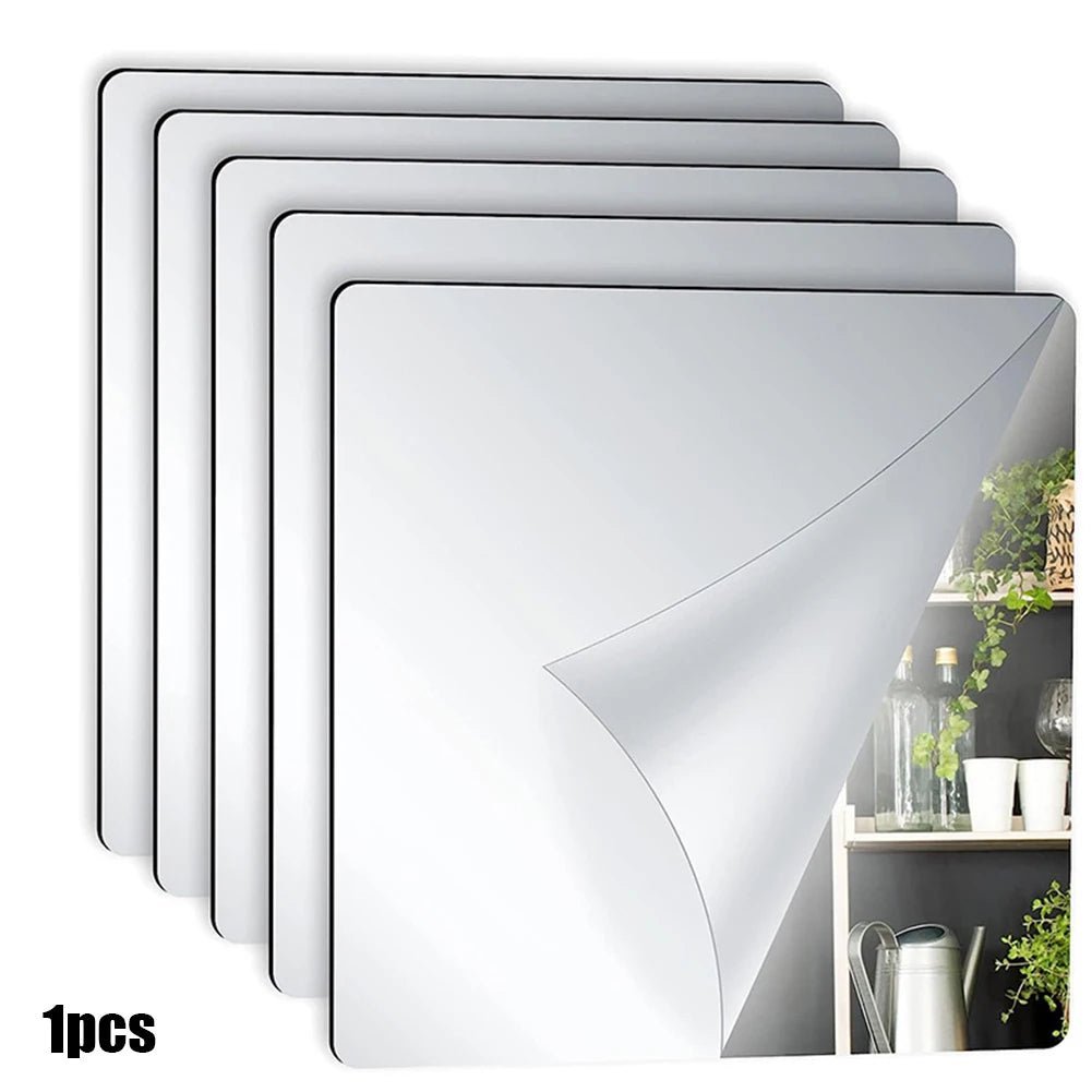 Acrylic Flexible Mirror Sheets Decorative Mirror Tiles Acrylic Mirror Toilet Mirror Splicing Full Body Mirror Spliceable 20X20 - Thrifty Delights