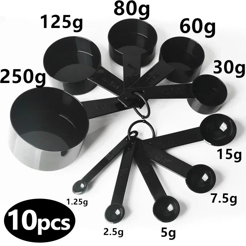 10pcs/set Measuring Spoons Cup Home Gadget Multipurpose Cake Flour Food Measuring Spoon Kitchen Cooking Baking Tools Accessories - Thrifty Delights