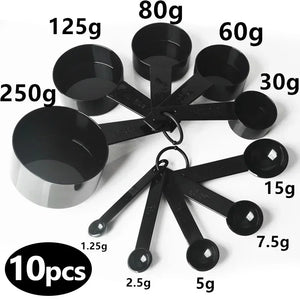 10pcs/set Measuring Spoons Cup Home Gadget Multipurpose Cake Flour Food Measuring Spoon Kitchen Cooking Baking Tools Accessories - Thrifty Delights