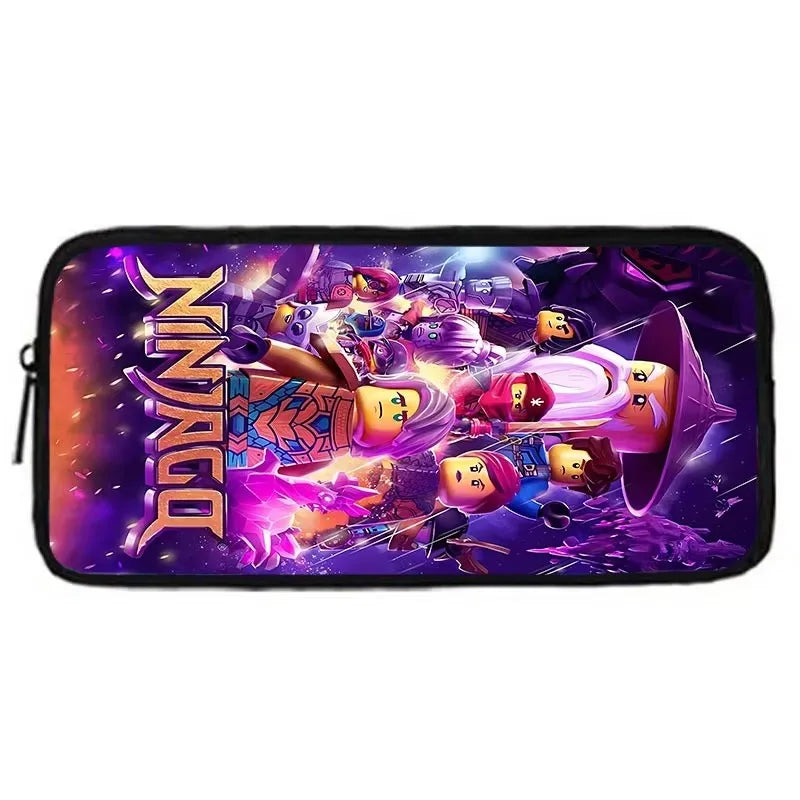 Cartoon Game Child School Backpack with Lunch Bags ,Pencil Bags ,School N-ninjagos Bags for Boys Girls Best Gift