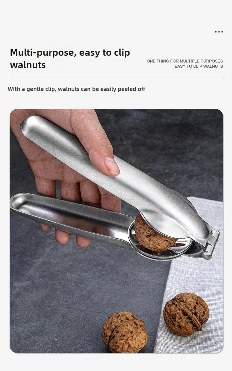 Stainless Steel Chestnut Peeler & Walnut Nut Cracker Clip for Kitchen