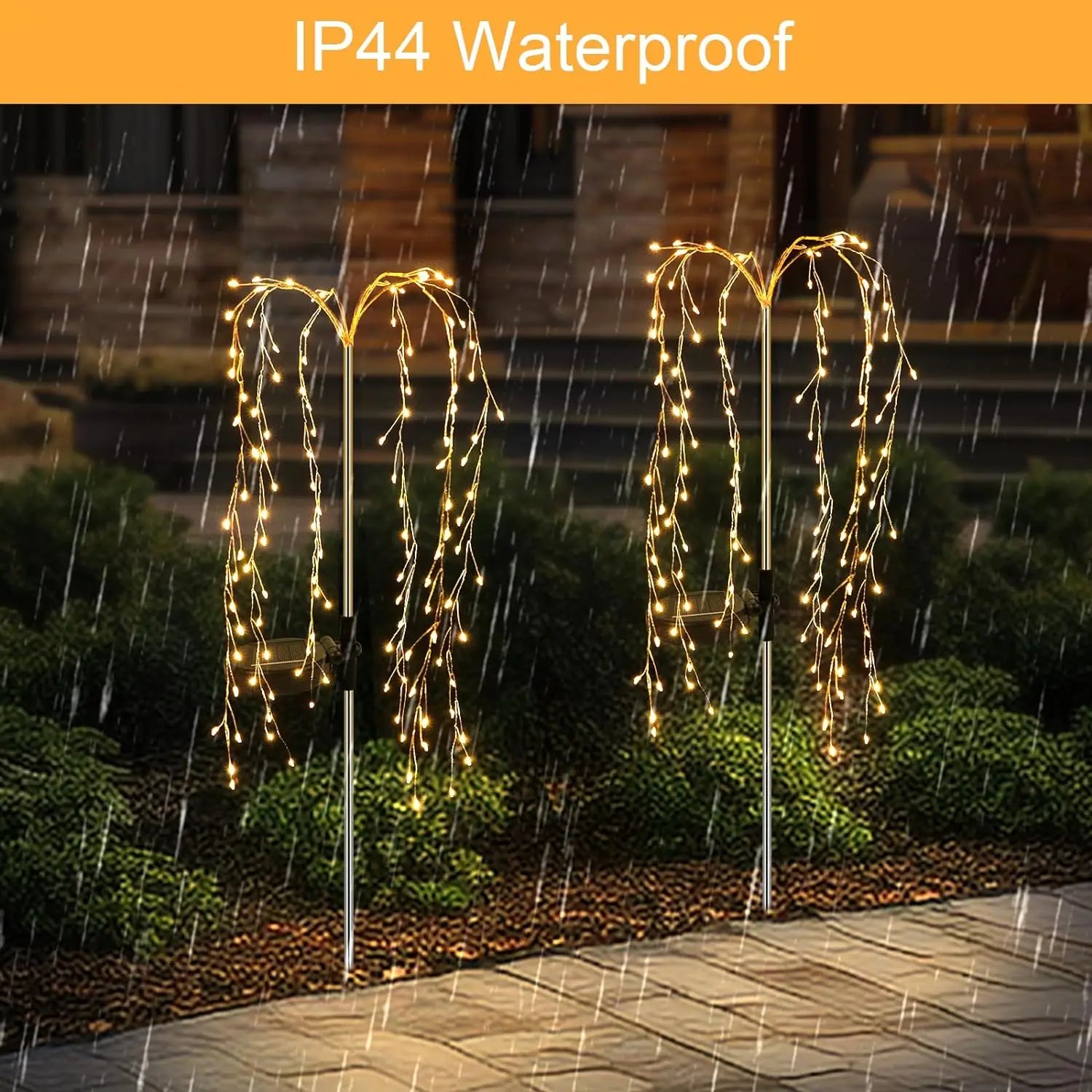 Solar LED String Light Outdoor Solar Artificial Tree Lights Waterproof Willow Trees Lights For Patio Lawn Pathway Garden Decor - Thrifty Delights