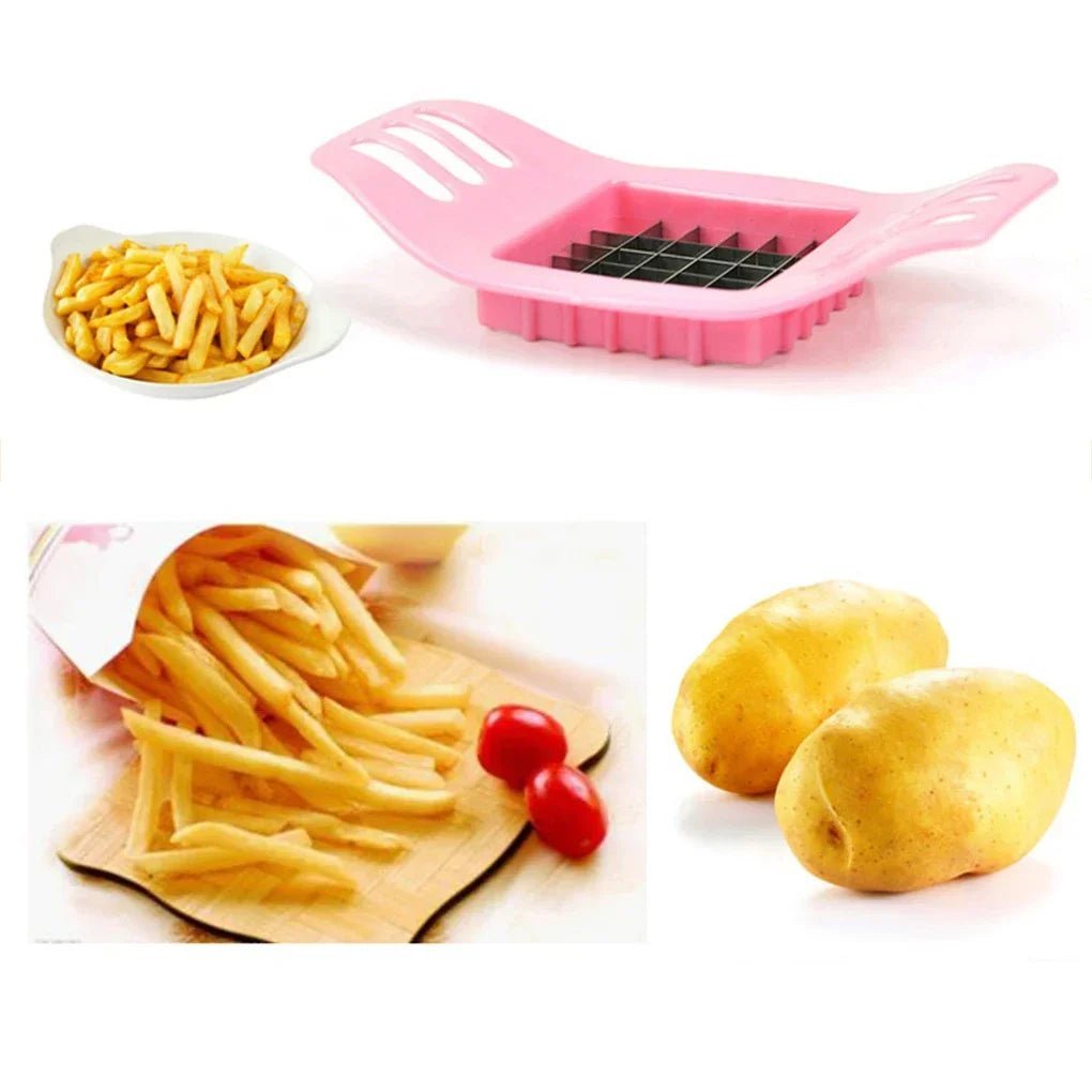 2024 New Cooking Cutter Gadgets Chip Stainless Steel Vegetable French Fry Chopper Chips Making Tool Kitchen - Thrifty Delights