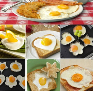 New Stainless Steel Fried Egg Mold Heart Pancake Maker Breakfast Baking Omelette Rings Cooking Tools Kitchen Accessories Gadget - Thrifty Delights