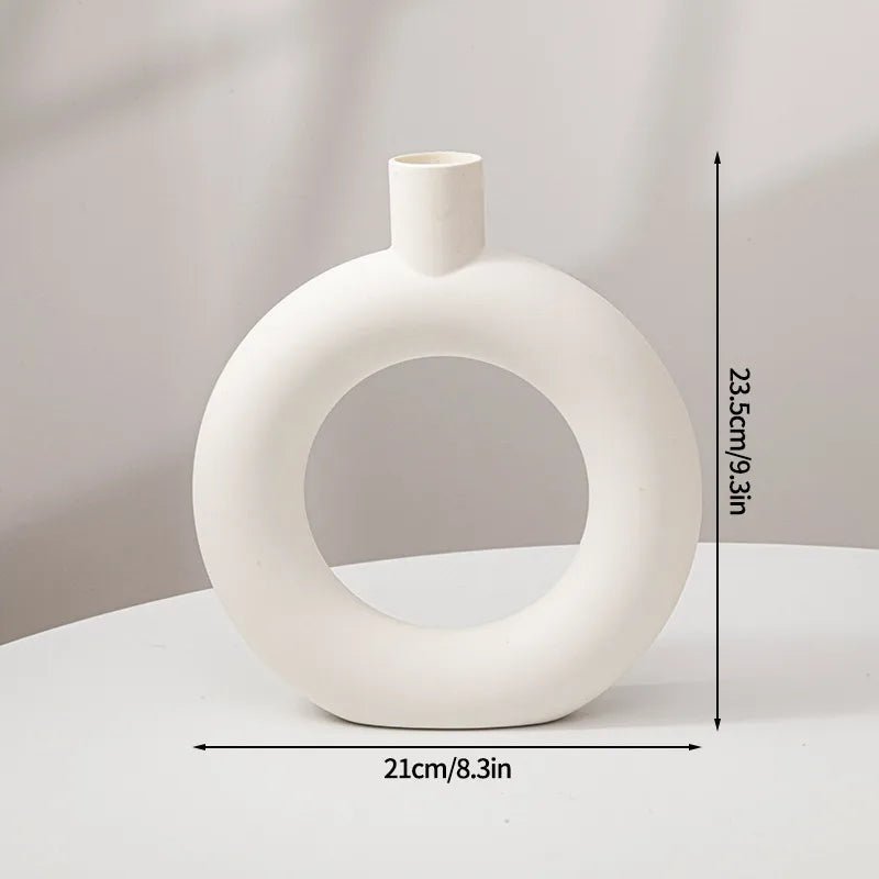 1PC Plastic Spiral White Vase Hydroponic Pot Vase Decoration Home Desk Decorative Vases for Flowers Decoration Maison Floreros - Thrifty Delights