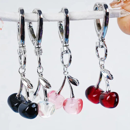 Sweet Cherry Resin Keychain