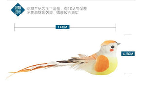 6pcs Cute Artificial Birds Fake Foam Animal Simulation Feather Birds Models Tit DIY Craft Home Garden Ornament Decoration - Thrifty Delights