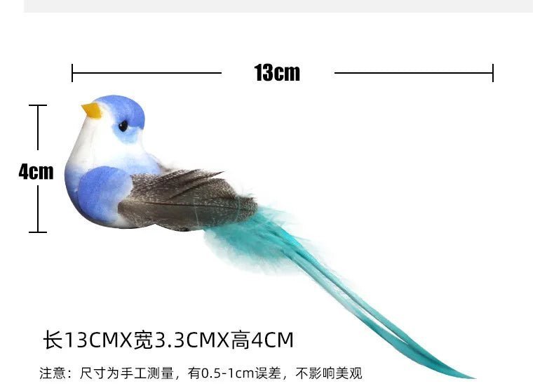 6pcs Cute Artificial Birds Fake Foam Animal Simulation Feather Birds Models Tit DIY Craft Home Garden Ornament Decoration - Thrifty Delights