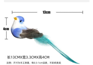 6pcs Cute Artificial Birds Fake Foam Animal Simulation Feather Birds Models Tit DIY Craft Home Garden Ornament Decoration - Thrifty Delights