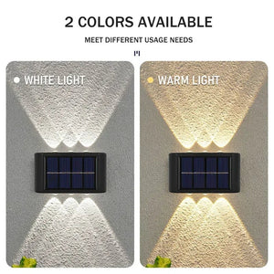 Solar Wall Lamp Outdoor Waterproof Solar Powered Light UP and Down Illuminate Home Garden Yard Decoration Outside Sunlights - Thrifty Delights