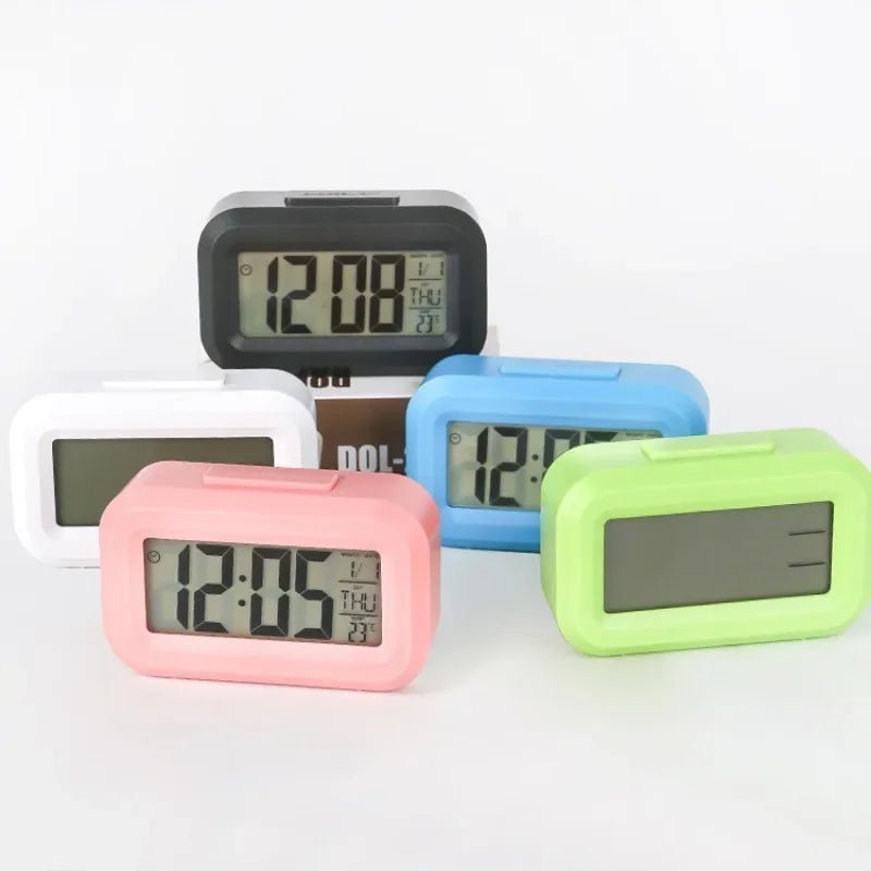 LED Digital Alarm Clock Electronic Digital Alarm Screen Desktop Table Clocks for Home Office Backlight Snooze Calendar Clock - Thrifty Delights