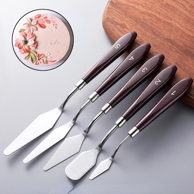 Cake Spatula Stainless Steel Butter Cream Smoother Scraper Cream Knife Cake Baking Oil Painting Shovel 1pc Kitchen Baking Tools - Thrifty Delights