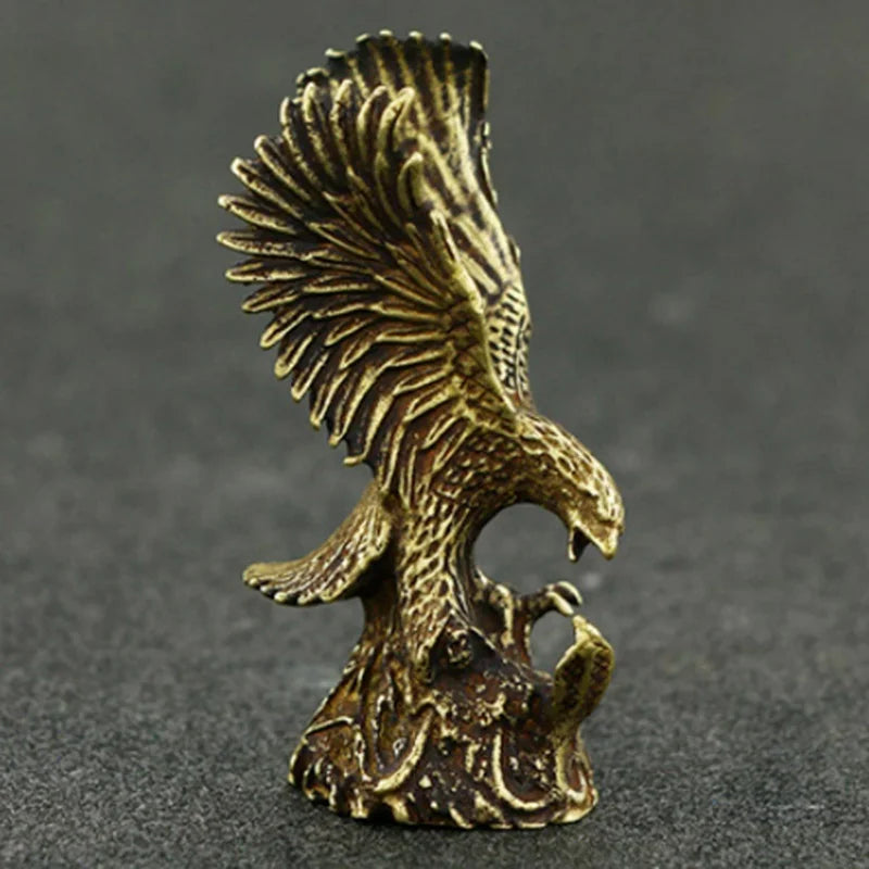 Antique Brass Eagle Sculpture Mini Resin Desk Ornament Home Décor