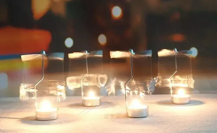 Rotating Christmas Candle Holder – Festive Metal Carousel Light