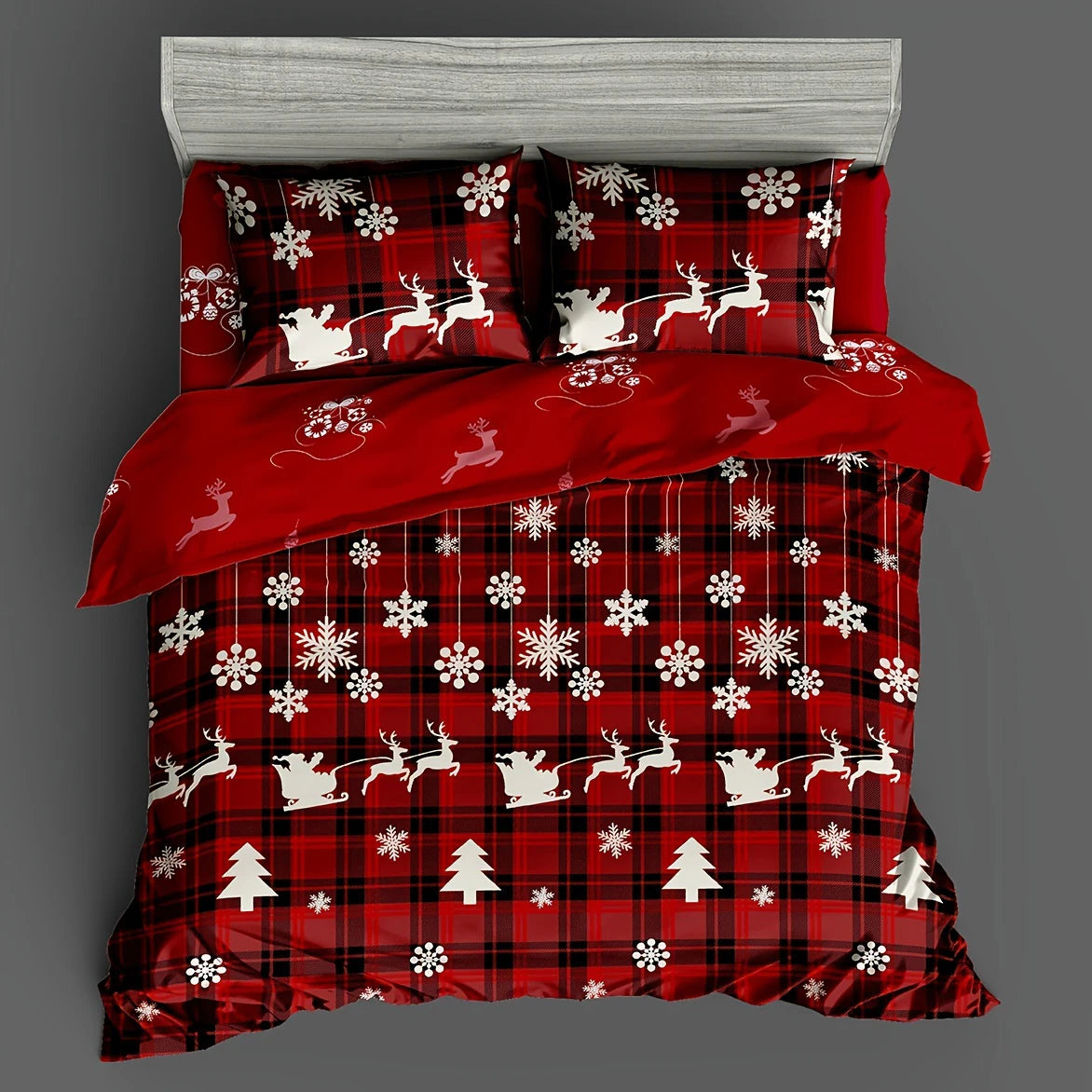 3-Piece Christmas-Themed Duvet Cover Se