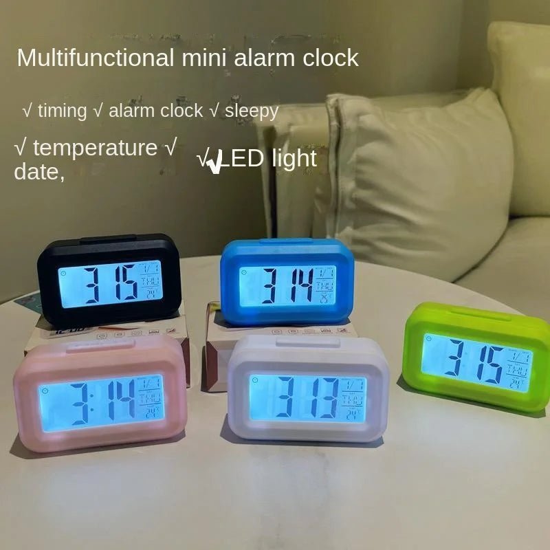 LED Digital Alarm Clock Electronic Digital Alarm Screen Desktop Table Clocks for Home Office Backlight Snooze Calendar Clock - Thrifty Delights