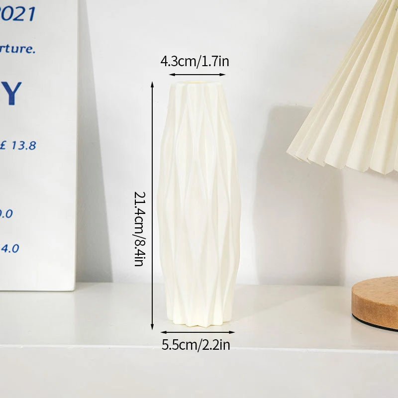 1PC Plastic Spiral White Vase Hydroponic Pot Vase Decoration Home Desk Decorative Vases for Flowers Decoration Maison Floreros - Thrifty Delights