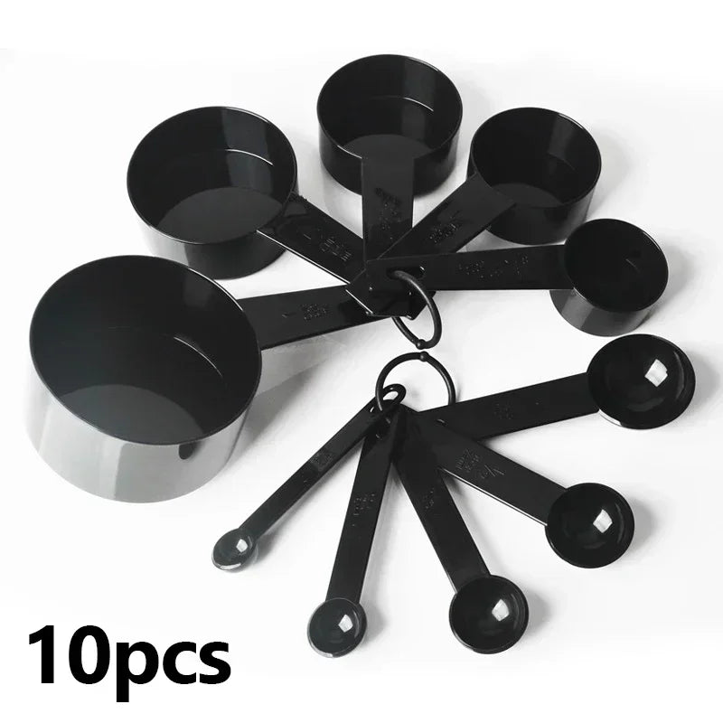 10pcs/set Measuring Spoons Cup Home Gadget Multipurpose Cake Flour Food Measuring Spoon Kitchen Cooking Baking Tools Accessories - Thrifty Delights