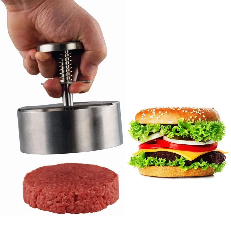 304 Stainless Steel Non-Stick Hamburger Press Patty Maker for BBQ