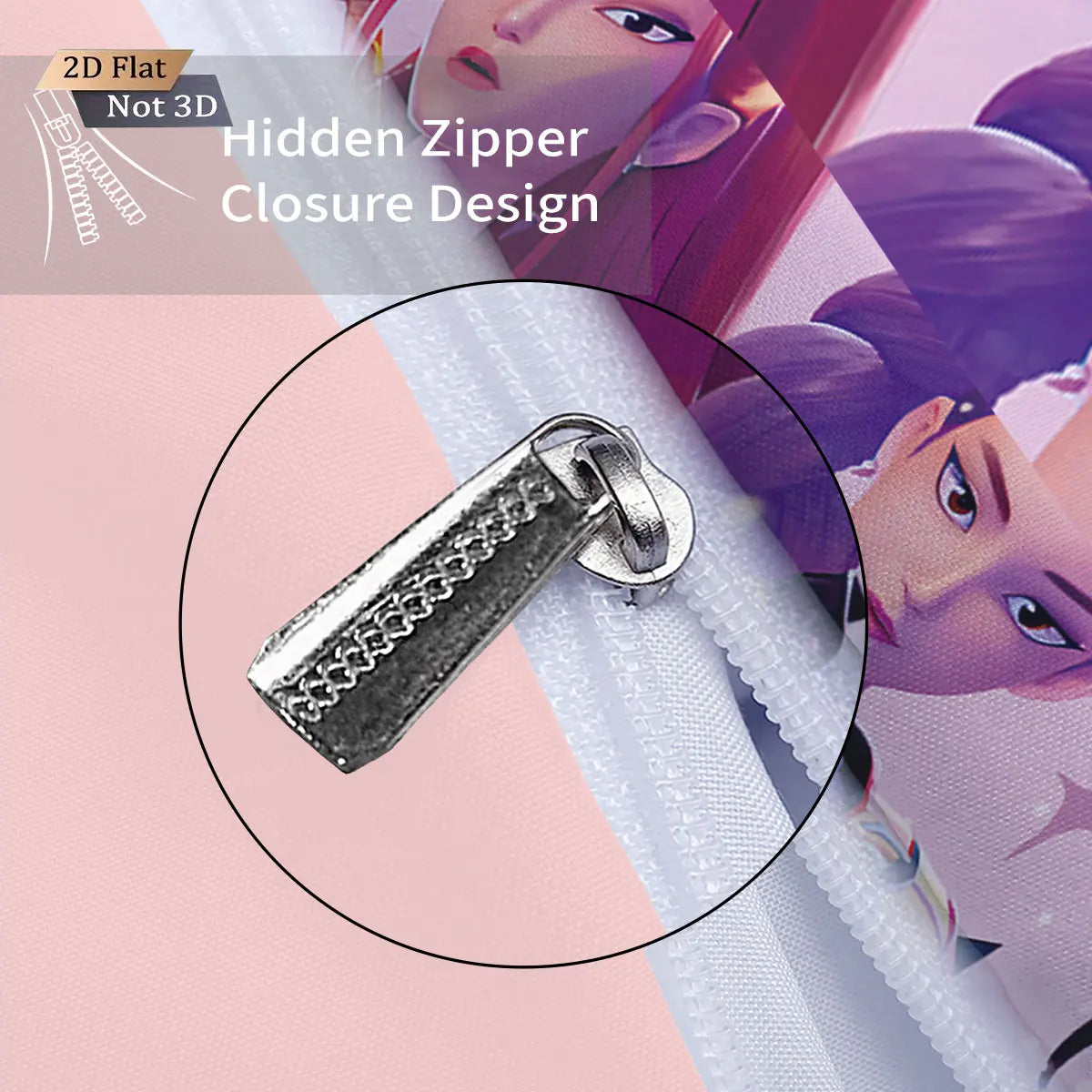 Demon Hunters K-Pop Print Bedding Set – Cozy, Colorful & Washable