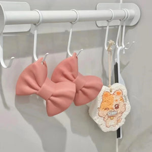 2pcs Silicone Oven Mitts Creative Bow Shape Oven Gloves Heat Resistant Holders For Cooking Mini Oven Gloves Kitchen Tool - Thrifty Delights