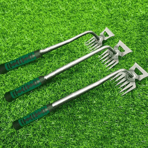2 In 1 Garden Rake Manual Weed Grass Rooting Tool Puller Shovel 5/6/11 Tooth Weeding Removal Hand Gardening Loose Soil Tool - Thrifty Delights