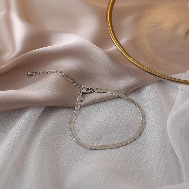 4pc Punk Cuban Curb Chain Bracelets Set for Women, Gold Color Jewelry