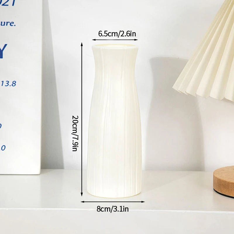 1PC Plastic Spiral White Vase Hydroponic Pot Vase Decoration Home Desk Decorative Vases for Flowers Decoration Maison Floreros - Thrifty Delights